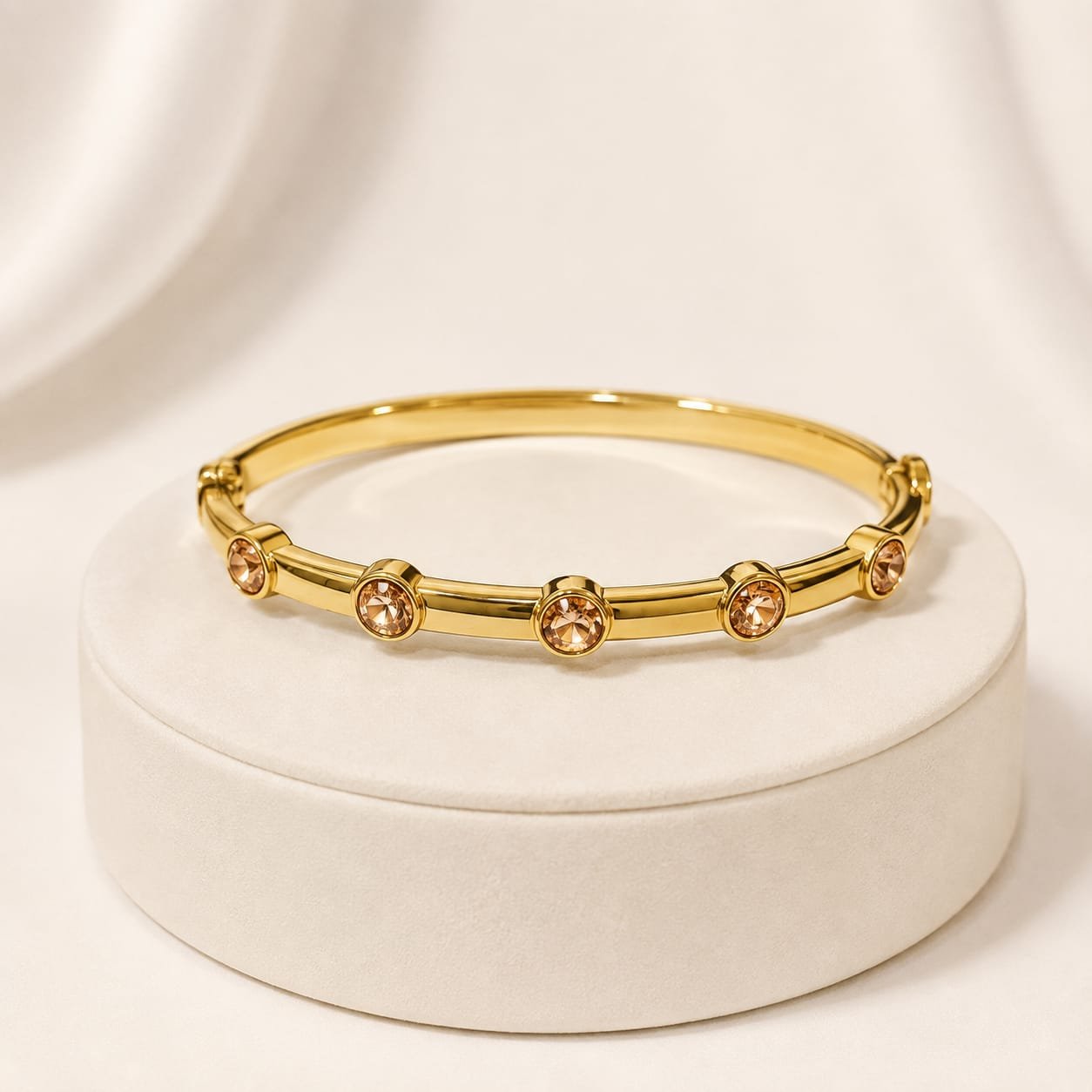BRACELETE VERNIZ C/ CINCO PEDRA ZIRCONIA - Imagem 4