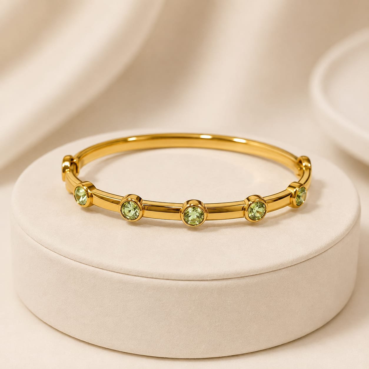 BRACELETE VERNIZ C/ CINCO PEDRA ZIRCONIA - Imagem 3