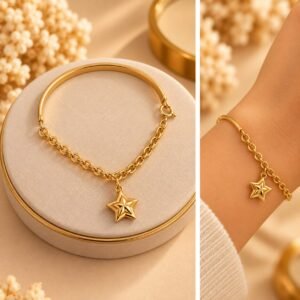 BRACELETE MEIA CANA INFANTIL C/ UM PINGENTE