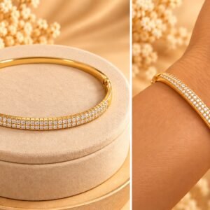BRACELETE FINO CRAVEJADO VERNIZ