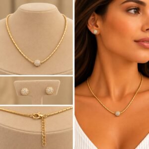 CONJUNTO BOLA REDONDINHA CRAVEJADA