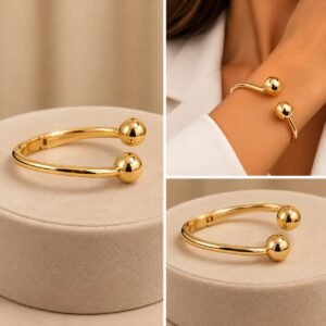 BRACELETE COM DUAS BOLAS LISAS